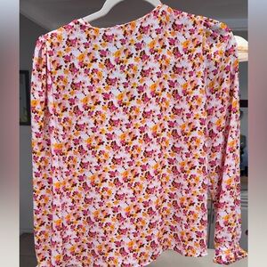 J. Crew Floral Blouse - Pink and Yellow